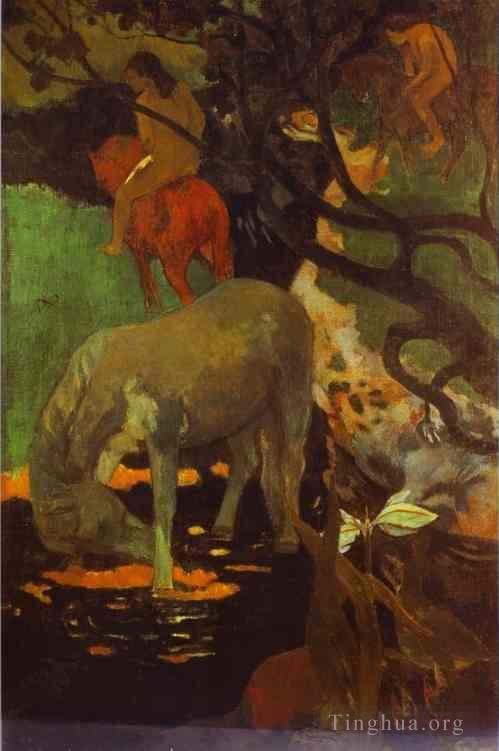 Paul Gauguin Oil Painting - The White Horse