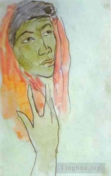 Paul Gauguin Various Paintings - Head of a Woman