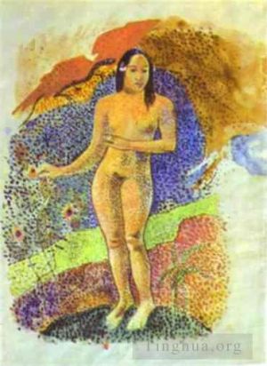 Artist Paul Gauguin's Work - Tahitian Eve c