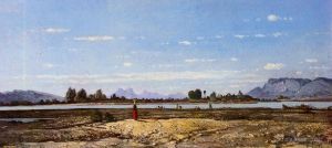 Artist Paul Camille Guigou's Work - Landscape the Banks of the Durance