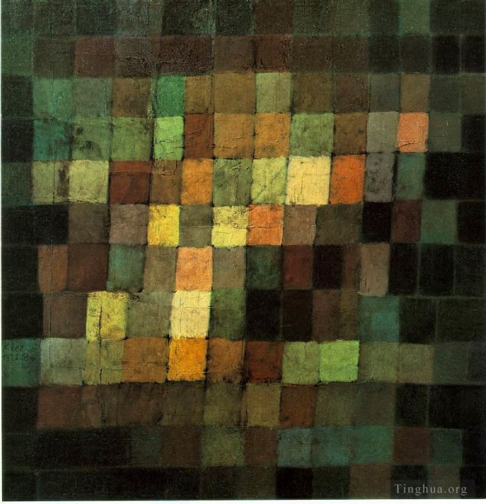 Paul Klee Oil Painting - Ancient Sound Abstract on Black 192Expressionism Bauhaus Surrealism