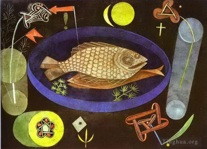 Paul Klee Oil Painting - Aroundfish