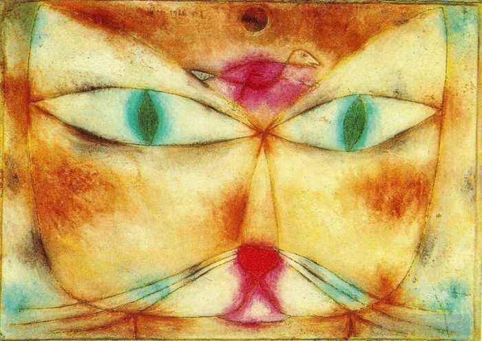 Paul Klee Oil Painting - Cat and Bird
