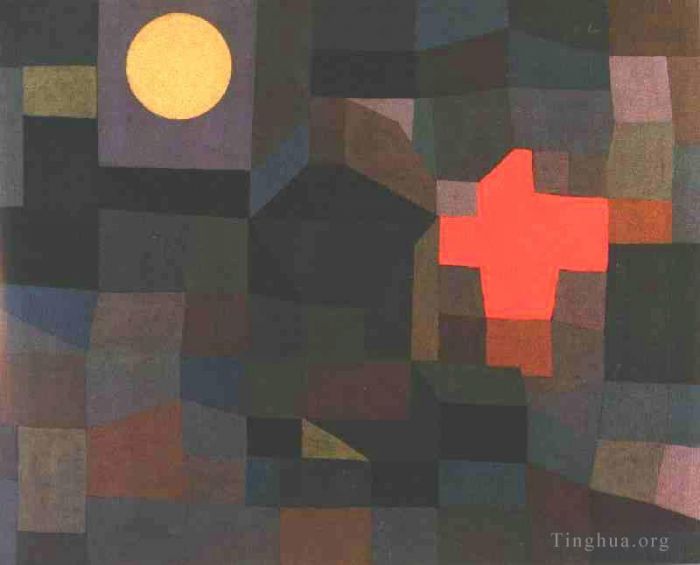 Paul Klee Oil Painting - Fire Full Moon