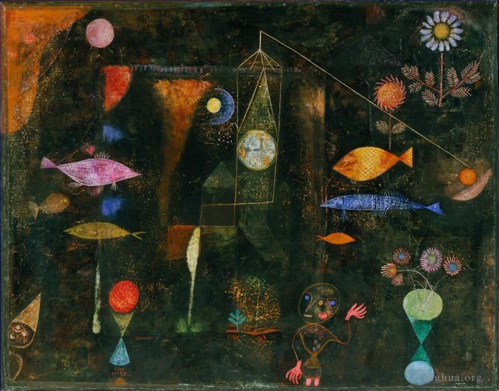 Paul Klee Oil Painting - Fish Magic