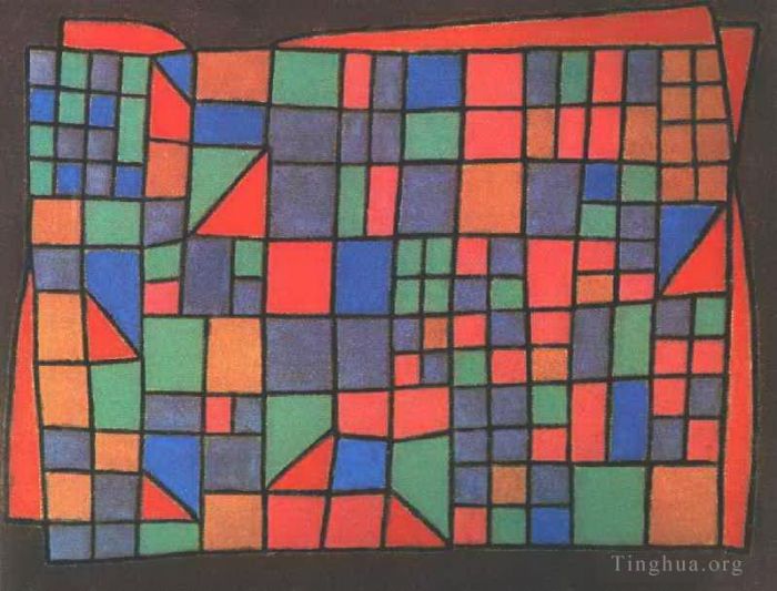 Paul Klee Oil Painting - Glass Facade