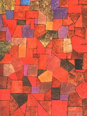 Artist Paul Klee's Work - Mountain Village Autumnal