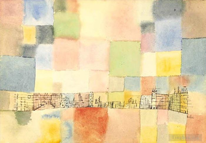 Paul Klee Oil Painting - Neuer Stadtteil in M