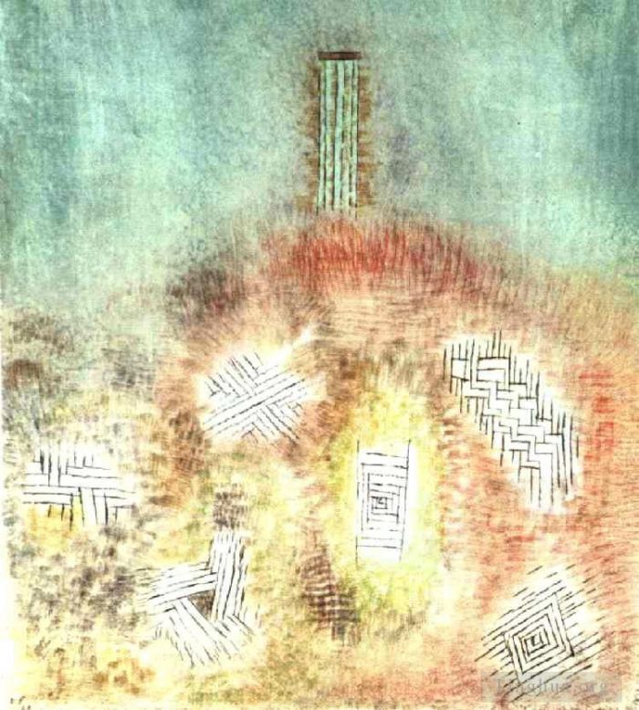 Paul Klee Oil Painting - The column