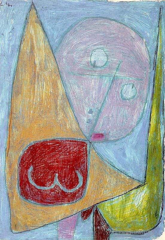 Paul Klee Various Paintings - Angel Still Feminine