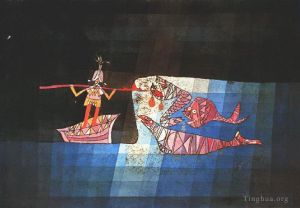 Artist Paul Klee's Work - Battle scene from the comic fantastic opera