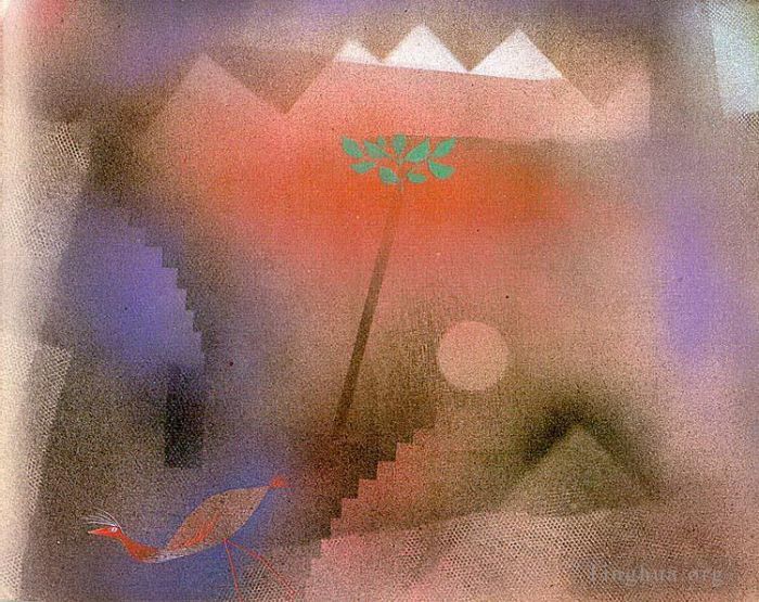 Paul Klee Various Paintings - Bird Wandering Off