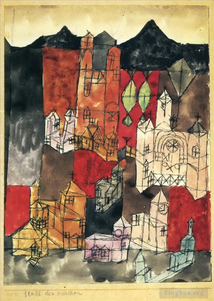 Paul Klee Various Paintings - City of Churches