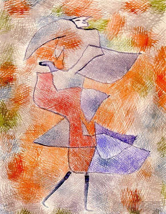 Paul Klee Various Paintings - Diana in the Autumn Wind