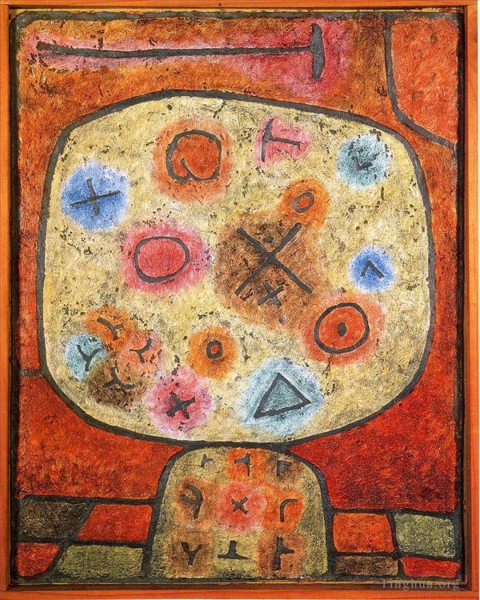 Paul Klee Various Paintings - Flowers in Stone
