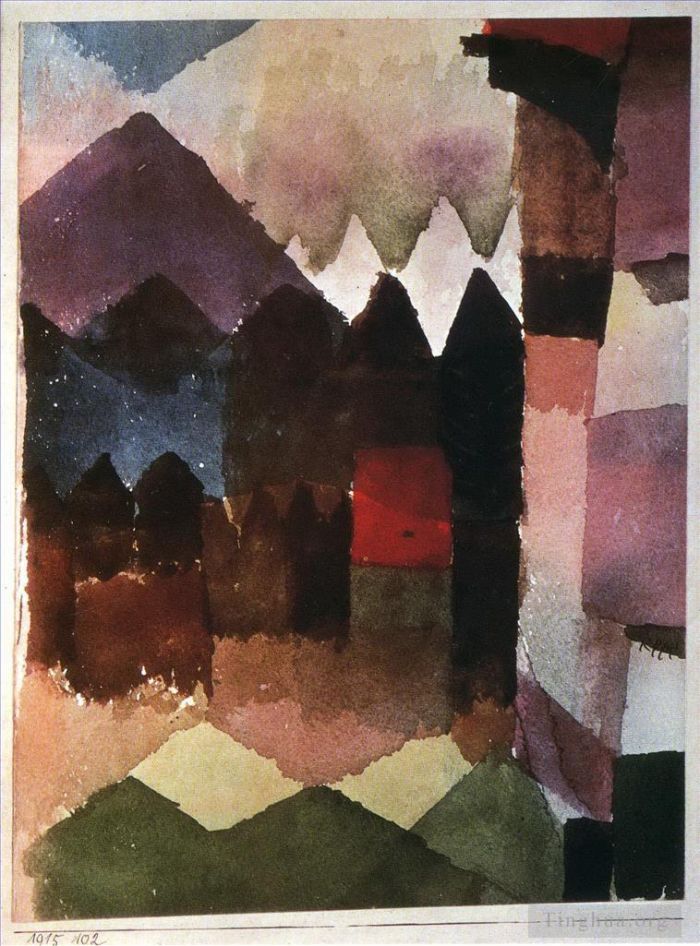 Paul Klee Various Paintings - Foehn Wind in Marc Garden