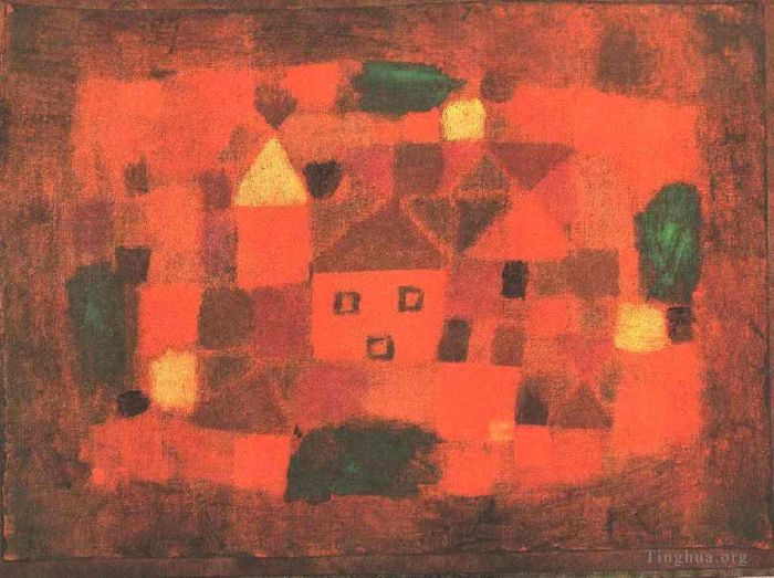 Paul Klee Various Paintings - Landscape with Sunset