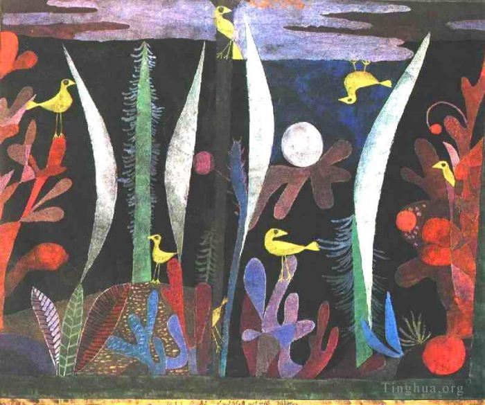 Paul Klee Various Paintings - Landscape with Yellow Birds