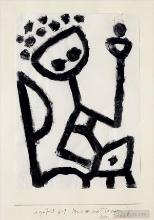 Artist Paul Klee's Work - Mumon drunk falls into the chair