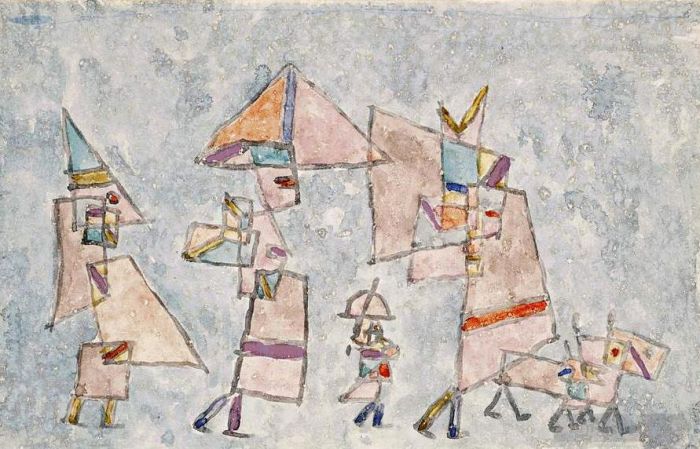 Paul Klee Various Paintings - Promenade in the Orient