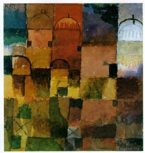 Artist Paul Klee's Work - Red and White Domes 191Expressionism Bauhaus Surrealism