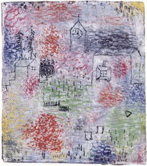 Artist Paul Klee's Work - Small Landscape with the village church