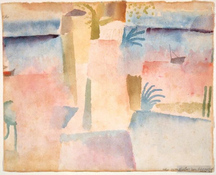 Paul Klee Various Paintings - View Towards the Port of Ha