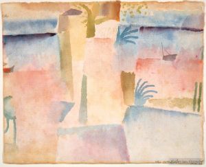 Artist Paul Klee's Work - View Towards the Port of Ha