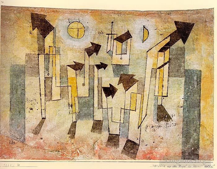 Paul Klee Various Paintings - Wall Painting from the Temple of Longing