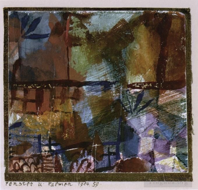 Paul Klee Various Paintings - Windows and palm trees