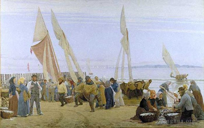 Peder Severin Kroyer Oil Painting - Manana en Hornbaek 1875