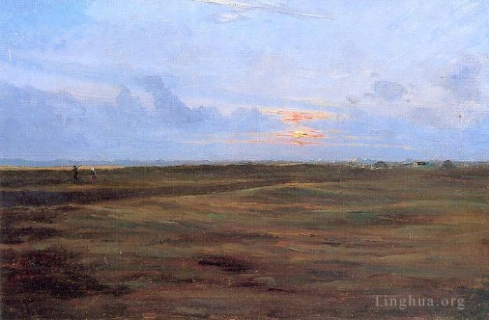 Peder Severin Kroyer Oil Painting - Marisma landscape