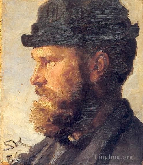 Peder Severin Kroyer Oil Painting - Michael Ancher 1886