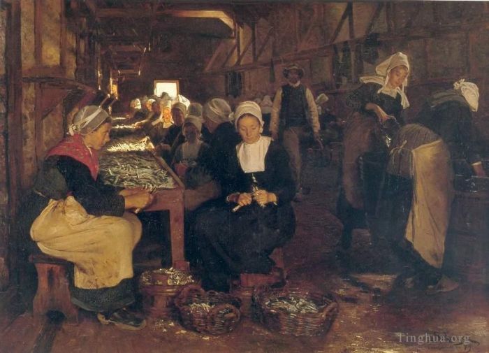 Peder Severin Kroyer Oil Painting - Mujeres en Concarneau 1879