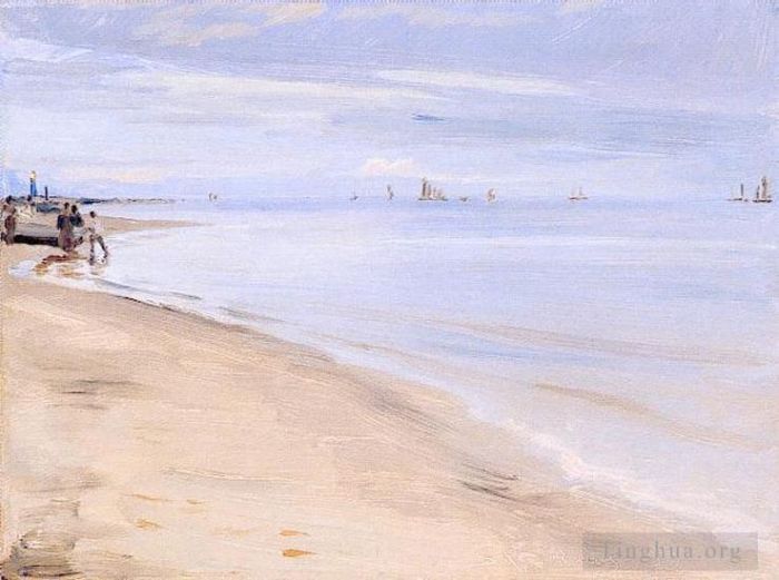 Peder Severin Kroyer Oil Painting - Playa de Skagen beachside