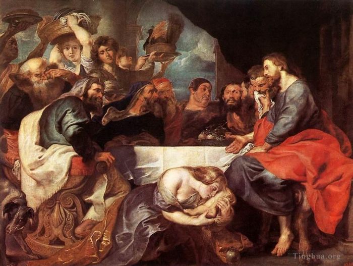 Peter Paul Rubens Oil Painting - Christ at Simon the Pharisee