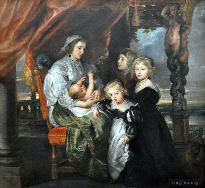 Peter Paul Rubens Oil Painting - Deborah Kip Wife of Sir Balthasar Gerbier and Her Children