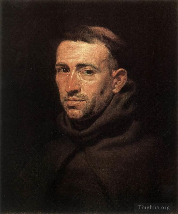 Peter Paul Rubens Oil Painting - Head of a Franciscan Friar