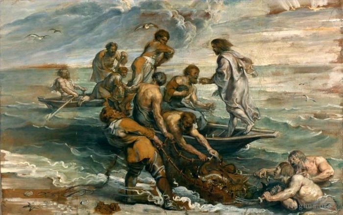 Peter Paul Rubens Oil Painting - Miraculous Fishing