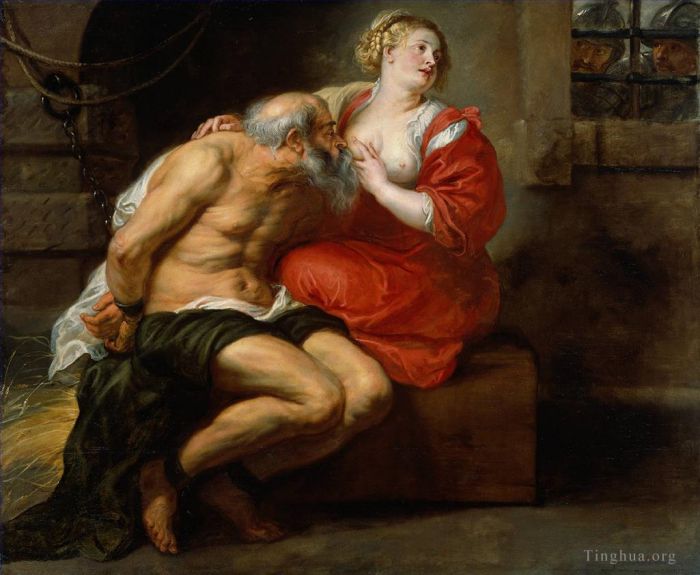 Peter Paul Rubens Oil Painting - Cimon and Pero (Roman Charity)