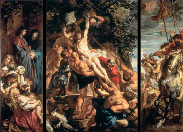 Peter Paul Rubens Oil Painting - The Elevation of the Cross (Raising of the Cross)