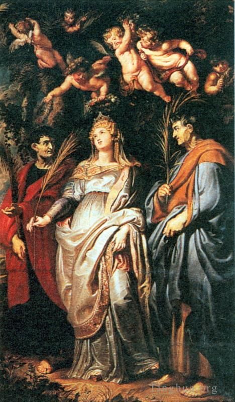 Peter Paul Rubens Oil Painting - St Domitilla with St Nereus and St Achilleus
