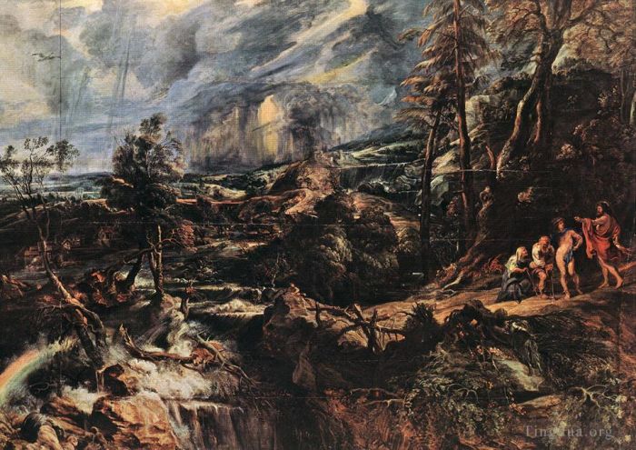 Peter Paul Rubens Oil Painting - Stormy Landscape