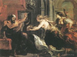 Artist Peter Paul Rubens's Work - Tereus Confronted with the Head of his Son Itylus