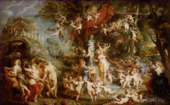 Peter Paul Rubens Oil Painting - The Feast of Venus