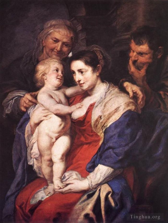 Peter Paul Rubens Oil Painting - The Holy Family with St Anne