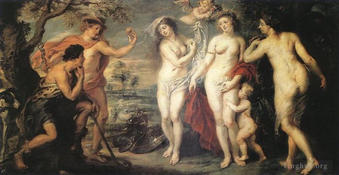 Peter Paul Rubens Oil Painting - The Judgment of Paris 1639