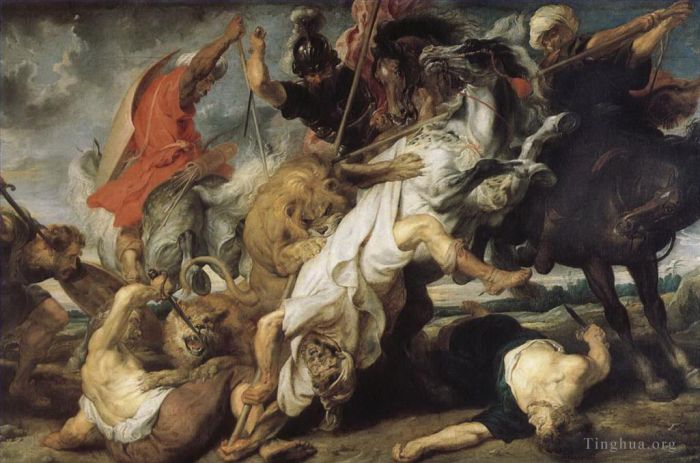 Peter Paul Rubens Oil Painting - The Lion Hunt