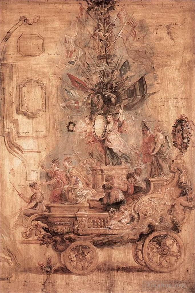 Peter Paul Rubens Oil Painting - The Triumphal Car of Kallo Sketch