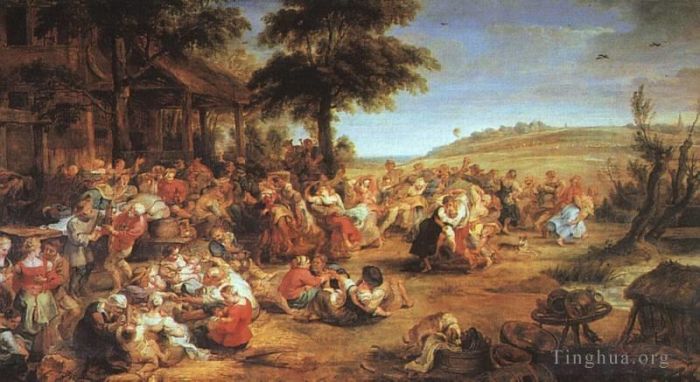Peter Paul Rubens Oil Painting - The Village Fete